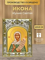 Икона Иуния Святая в ризе, 18х14 см