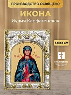 Икона Иулия Карфагенская в ризе, 18х14 см