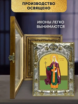Икона Феофания Царица в ризе и деревянном киоте, 26х22 см