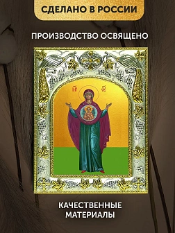Икона Знамение Божия Матерь в ризе, 18х14 см