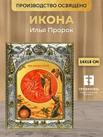 Икона Илья Пророк в ризе, 18х14 см