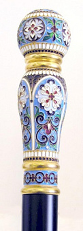 Посох греческий неразборный серебро филигрань, эмаль / золочение / (УИН)