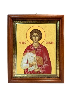 Икона Вонифатий Тарсийский мученик в киоте 18х21х4 см 913