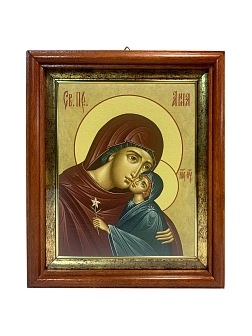 Икона Анна праведная с Пресвятой Богородицей киот 18х21х4 см 028А Икона Анна праведная с Пресвятой Богородицей киот 18х21х4 см 028А
