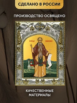 Икона Евфимий Великий в ризе, 18х14 см