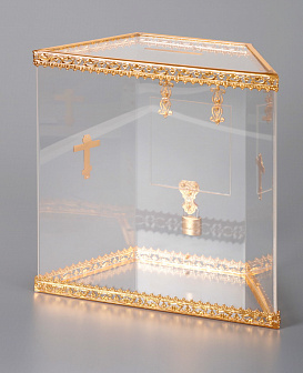 Кружка для пожертвований из оргстекла №4 золочение