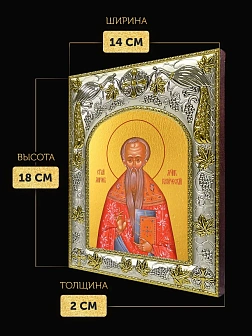 Икона Мирон Кизический в ризе, 18х14 см