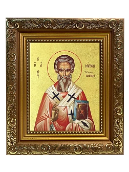Икона "Мирон", свт., еп. Критский, с золочением поталью, 09М4-УЛ