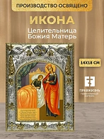 Икона Целительница Божия Матерь в ризе, 18х14 см