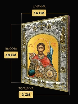 Икона Александр Невский в ризе, 18х14 см