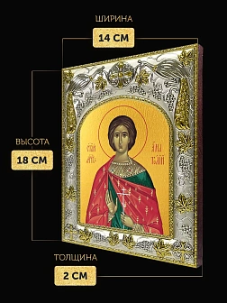 Икона Анатолий Никейский в ризе, 18х14 см