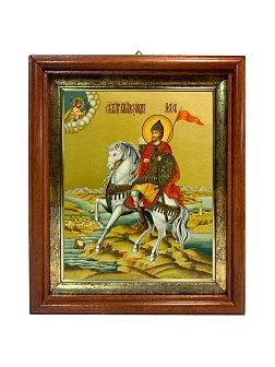 Икона Александр Невский Благоверный Князь в киоте 18х21х4 см 020 Икона Александр Невский Благоверный Князь в киоте 18х21х4 см 020