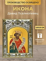Икона Давид Псалмопевец в ризе, 18х14 см Икона Давид Псалмопевец в ризе, 18х14 см