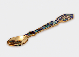 Лжица филигрань, эмаль под ладаницу / золочение