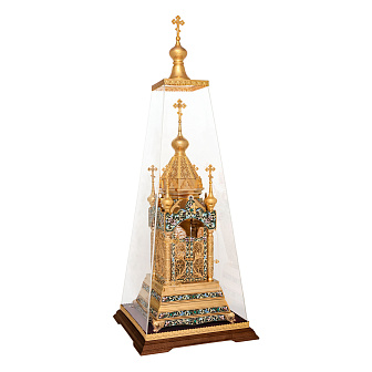 Дарохранительница филигранная средняя филигрань, эмаль, финифть / золочение