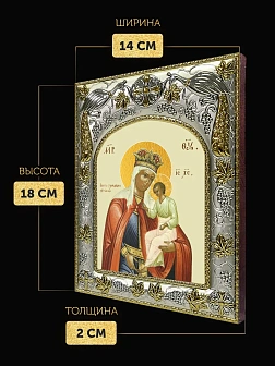 Икона Избавительница Божия Матерь в ризе, 18х14 см