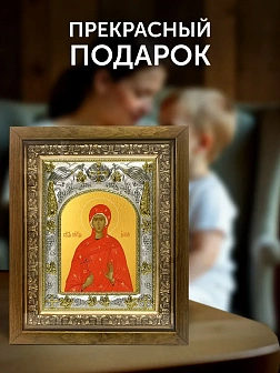 Икона Алла Готфская в ризе и деревянном киоте, 26х22 см