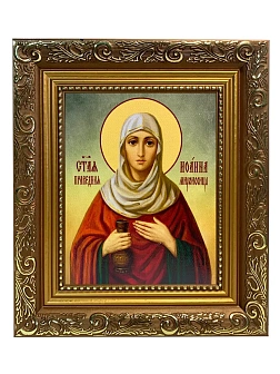 Икона Иоанна Мироносица праведная, широкая рамка 19,5х22,5х2 см 178