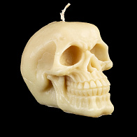 Свеча формовая Череп (большой), БЕЛАЯ