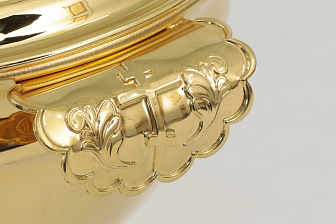 Чаша водосвятная большая золочение чеканка