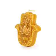 Свеча формовая Хамса (рука Фатимы), ЖЕЛТАЯ