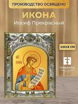 Икона Иосиф Прекрасный в ризе, 18х14 см