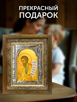 Икона Гедеон Пророк в ризе и деревянном киоте, 33х27 см