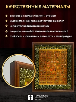 Икона Собор Всех Святых с золочением, деревянная рамка с басмой и стеклом 18х21х2,5 см 1233 Икона Собор Всех Святых с золочением, деревянная рамка с басмой и стеклом 18х21х2,5 см 1233