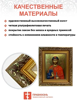 Икона Александр Невский благоверный князь с золочением 09A12-УЛ_WB_KRA