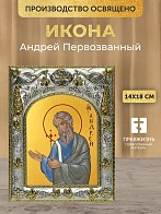 Икона Андрей Первозванный в ризе, 18х14 см