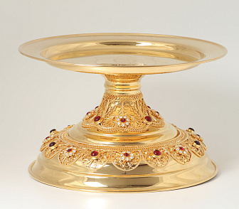 Дискос с поддискосником / ф280мм-2, 0л / филигрань, ручная гравировка / золочение