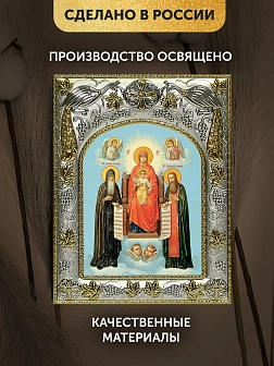 Икона Печерская Божия Матерь в ризе, 18х14 см