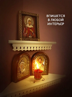 Икона Святая Виктория, Мученица, резная из дерева