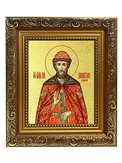 Икона "Дмитрий Донской", св. блгв. кн. Московский, с золочением поталью, 09Д1-УЛ