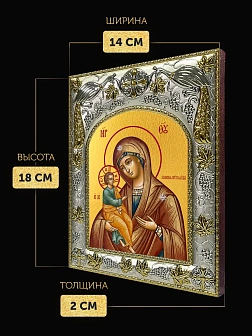 Икона Холмская Божия Матерь в ризе, 18х14 см