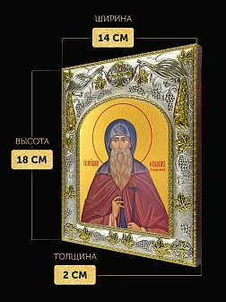 Икона Феодор Освященный в ризе, 18х14 см