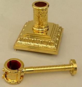 Подставка под хоругви №2 литая золочение без каркаса