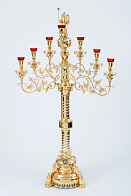 Семисвечник запрестольный №2 золочение Семисвечник запрестольный №2 золочение