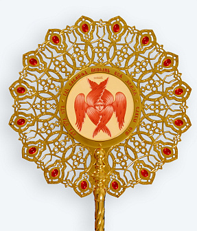 Рипида №12а выпильная золочение камни (пара)