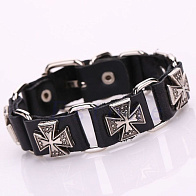 Браслет КОЖА И КРЕСТ