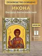 Икона Феодор Антиохийский в ризе, 18х14 см