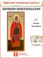 Икона Варвара Илиопольская 13х30 (041)