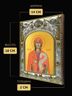 Икона Параскева Пятница в ризе, 18х14 см
