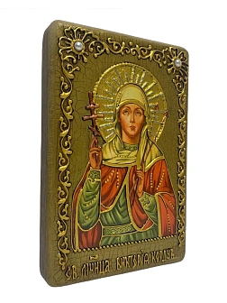 Подарочная икона "Святая мученица Виктория Кордувийская" на мореном дубе
