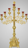 Семисвечник запрестольный №3 золочение Семисвечник запрестольный №3 золочение