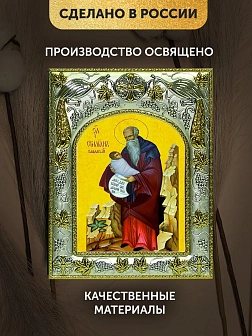 Икона Стилиан Пафлагонский в ризе, 18х14 см