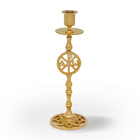 Подсвечник 1 свеча с символикой золочение Подсвечник 1 свеча с символикой золочение