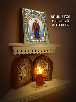 Икона Нерушимая Стена Божия Матерь в ризе, 18х14 см Икона Нерушимая Стена Божия Матерь в ризе, 18х14 см
