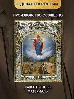Икона Августовская Божия Матерь в ризе, 18х14 см