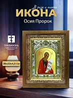 Икона Осия Пророк в ризе и деревянном киоте, 26х22 см